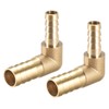 sourcing map 12mm to 8mm Barb Brass Hose Fitting 90
