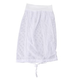 2PCS Net Plopping Cap Multifunctional Adjustable Drawstring Curly Hair Drying Net Bonnet for Home Hotel White