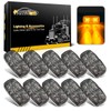 Partsam 10x 4 Double Bullseye Amber 10 LED Side Marker