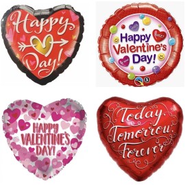 Anagram, Kaleidoscope, Qualatex Happy Valentine's Day Love Hearts Valentine 18" Foil Mylar Party Balloons   B - Happy Valentine's Day-(arrow)