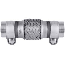 1 Set Flexible Exhaust Pipe 50.7 x 100/208 mm, Exhaust Bellow Stainless Steel Braided Joint Clamp-on Flexi Tube Joint Stainless Steel Flexible Tube Repair