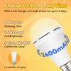 Emergency-Rechargeable-Light-Bulb, Stay Lights Up When Power Failure, 1200mAh15W 80W Equivalent
