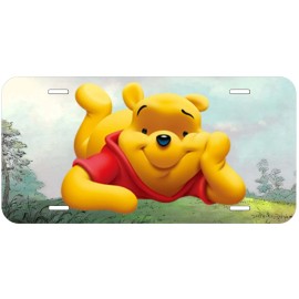 Happy Winnie Aluminum Car Tag Novelty License Plate