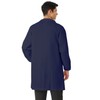 Wellhin Men's Navy Blue Lab Coats Snap Closure 4 Pockets