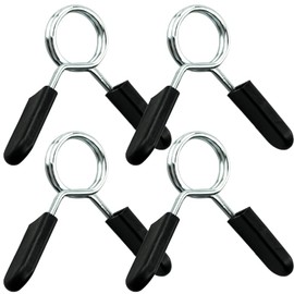REBECASKYENS 4 Pcs Spring Collar Clips,Barbell Clips, Barbell Clamps,Dumbbell Lock Clips, Weight Clips For Bars For Barbell Bars Gym Fitness Training Weight Lifting Equipment