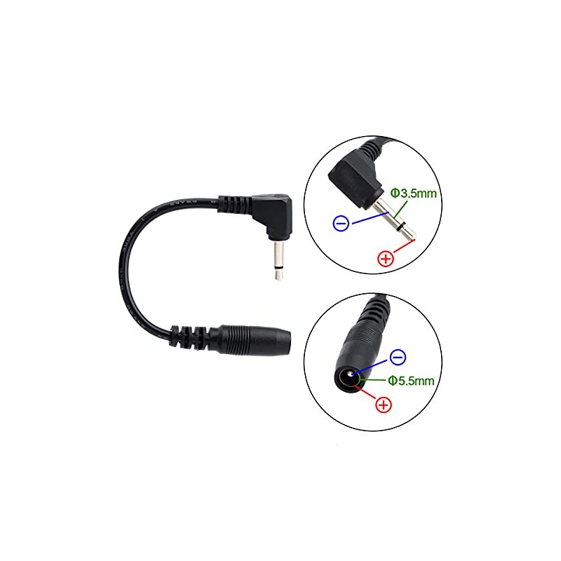 Musiclily Pro Reverse Polarity Converter Cables Straight & Elbow Set