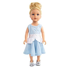 Little Adventures Twirl Princess Doll Dress (Cinderella) - Doll Not Included - Machine Washable Child Pretend Play and Party Doll Clothes with No Glitter