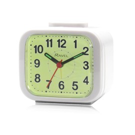 Ravel - "Dayton Super Bold Quartz Alarm Clock - Analogue Quartz - RC027.44 - All White