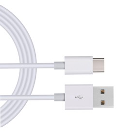 5m White (Type C/Type-A) Power Cable, Durable PVC Material, Extended Charging Cord