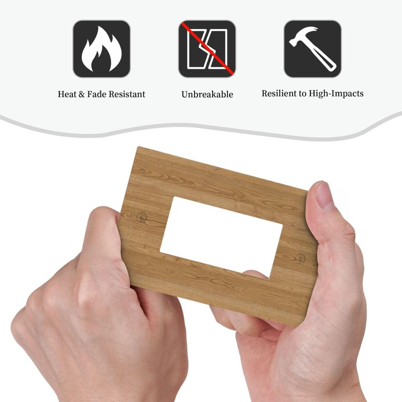 Annisrak Decorative Outlet Covers Light Oak Wood Grain 1 Gang