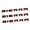 Yoaoo 3pack OEM Red line Sierra Letters Emblems Badge Compatible