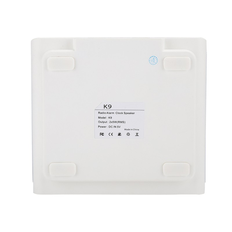 K9 Pro Alarm Clock Bluetooth Speaker 5.5Inch Dimmable LED Display