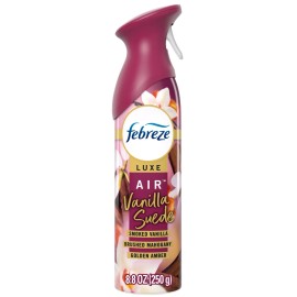 Febreze Luxe Air Vanilla Suede Smoked Vanilla Mist Freshener Mahogany Amber 8.8