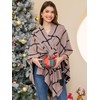 Moss Rose Women's Travel Gift Shawl Wrap Poncho Ruana Cape