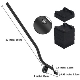 Furniture Lifter Tool, Appliance Furniture Metal Lifters for Heavy Furniture Movers Sliders Wheels Easily Safe to Move Sofa Refrigerator Washing Machine (1 Lifter Tool 4 Raise Blocks)