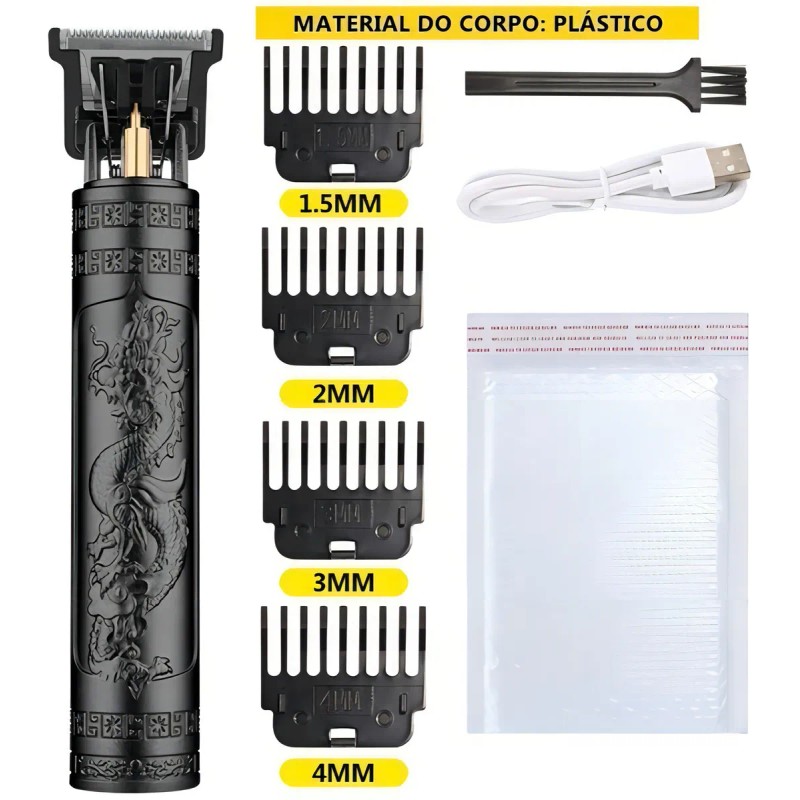 Recortadora Vintage Profissional T9 Negra Color Negro