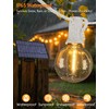 Larkvue 25FT Solar String Lights Outdoor with Remote, Waterproof Dimmable