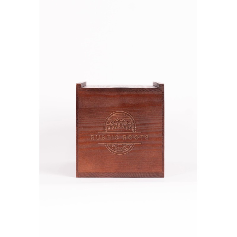 Rustic Roots Rustic Roots Wooden Wine Box Dispenser - Box
