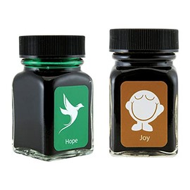 Monteverde 60ml Emotions Fountain Pen Ink Bottle (30ml Hope Green Ink Bottle G309HG, 30ml Joy Sepia Ink Bottle G309JS)