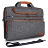 DOMISO 15.6 Inch Multi-Functional Laptop Sleeve Business Briefcase Waterproof Messenger