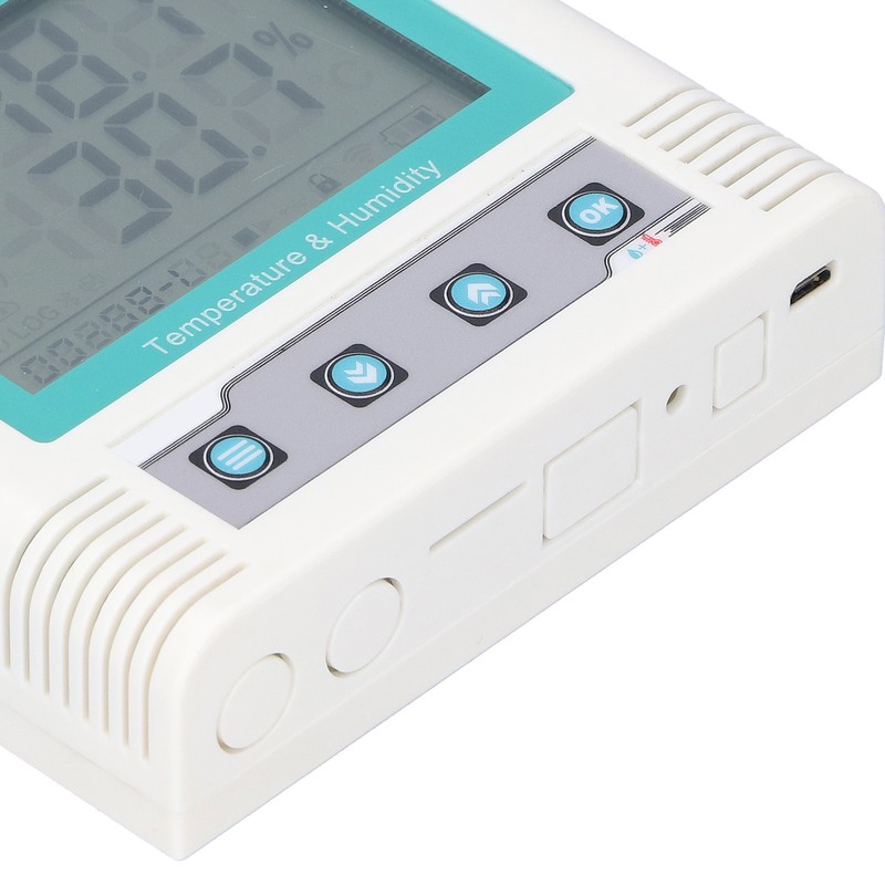 Digital Temperature Recorder Builtin HighAccuracy Sensor USB LCD Humidity Data