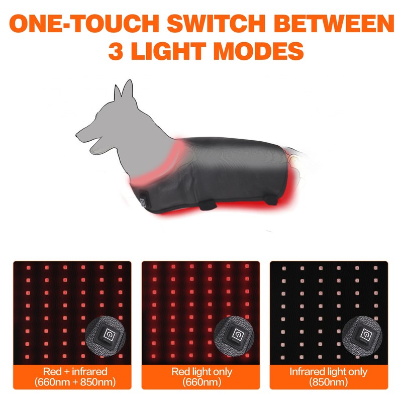 Red Light Ther/apy Back Belt for Dogs and Cats, Wireless