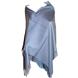 Scarf_tradinginc® Twill Pashmina/Shawl/Wrap/Stole (Silver)