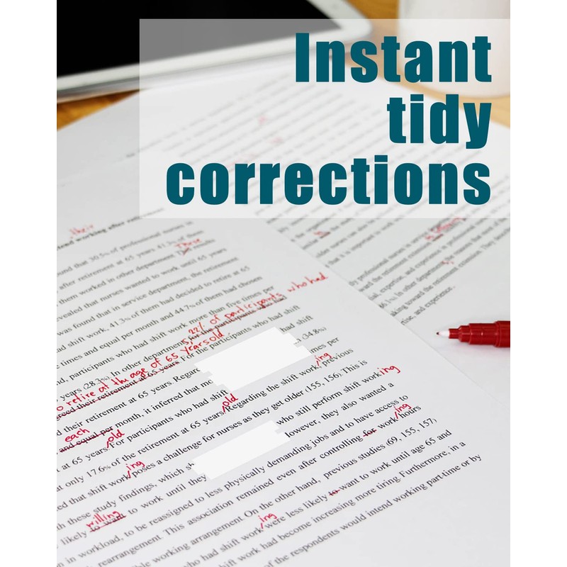 Lzerking Correction Tape, White, 6-Count, Make Instant Corrections With No