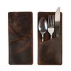 Cast Leather Co., Set of 2 Rectangular Cutlery Sleeves, Utensils