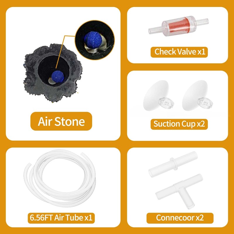 Moonorange Aquarium Air Bubbler Decoration Kit, Fish Tank Air Stone