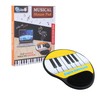 ピアノ型ミュージカルマウスパッド, 演奏可能な8白鍵・5黑鍵, リストレスト付き, 23x26cm, オフィス・デスクワーク用