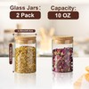 wangsdjy 10oz Glass Storage Container - Airtight Glass Jars with