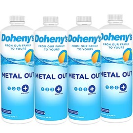 Doheny's Metal Out for Swimming Pools | 100% Pro-Grade | Keeps Metals from Staining, Scaling, and Causing Discoloration | Works On Pool Surfaces and Equipment | Set of (4) - 1 QT Bottles