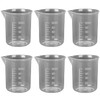 6 Pieces 1.69oz/50ml Plastic Measuring Cups Clear Measuring Cup Plastic