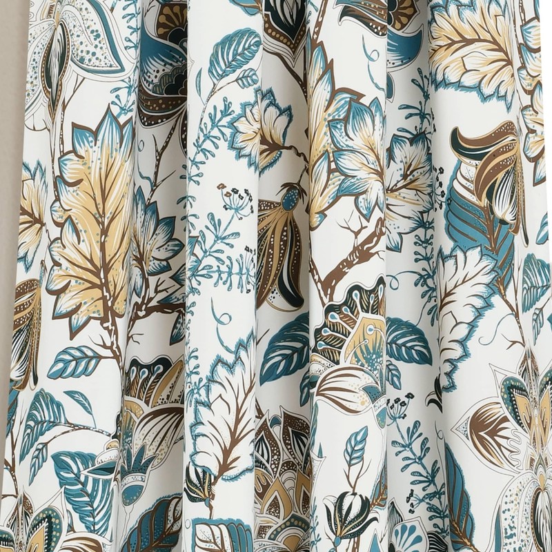 Lush Decor Cynthia Jacobean Light Filtering Window Curtain Panel Pair,