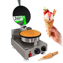 ALDKitchen Waffle Cone Maker | Nonstick Coating (1-Head)
