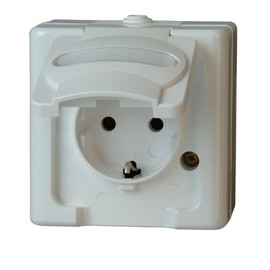 Kopp 103302007 Electric Plug Socket Protective Cover with Lid Blue