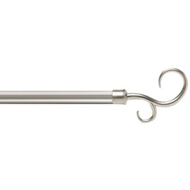 Levolor Kirsch 58725.012 5/8-Inch Diameter 48 to 84-Inch Width Scroll Rod Set, Satin Nickel