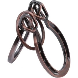 Metal Brain Teaser Puzzle Ring, Horseshoe Cast Puzzle Game, IQ Logic Test, Disentanglement Puzzle for Adults