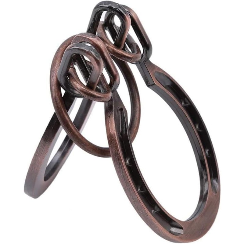 Metal Brain Teaser Puzzle Ring, Horseshoe Cast Puzzle Game, IQ