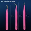 SMI 3-Piece Eyelash Tweezers Set, Curved & Straight, Eyelash Tweezers,