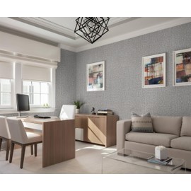 Guvana Grasscloth Peel and Stick Wallpaper Grey Textured Contact Paper Modern Removable Self Adhesive Wall Paper Thicken Fabric Faux Linen Wallpaper for Bathroom Living Room Cabinets 197inx15.7in