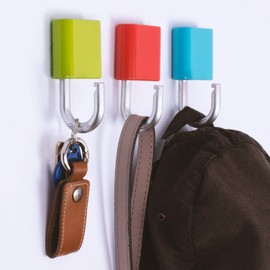 Thumbs Up Padhooks Unisex Youth Wall Hook Padlock, Red, Green, Blue, 5 x 4.8 x 7.3 cm