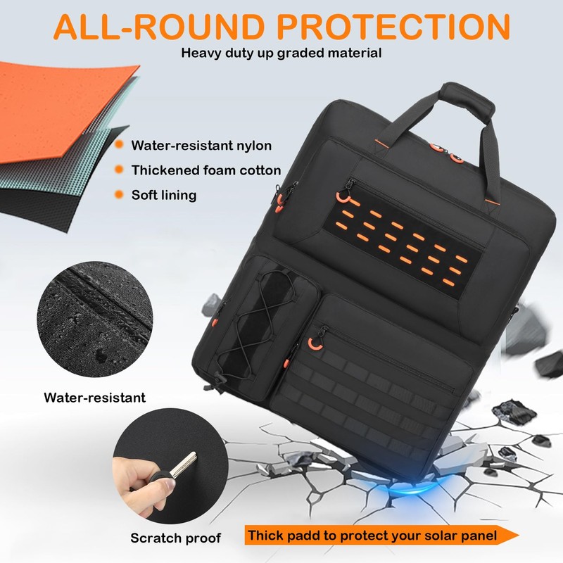 Tactical Solar Panel Carrying Bag for Jackery SolarSaga 100W /