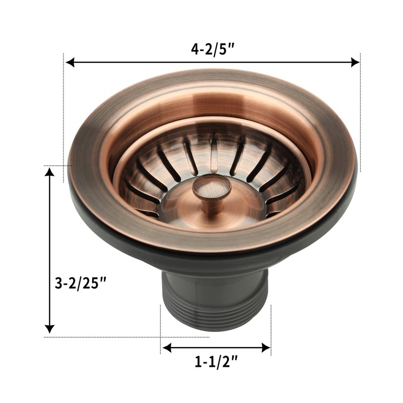 Antique Copper Finish Kitchen Sink Stopper Replacement for 3-1/2 Inch