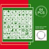 OOTSR Pack of 64 Small Christmas Stencils for Crafts, 7.62