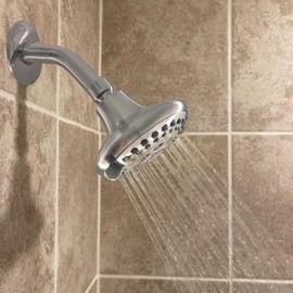 Danco 1.8GPM 5-Spray Water-Saving Luxury Shower Head with Adjustable Swivel Ball Joint in Brushed Nickel (12019)