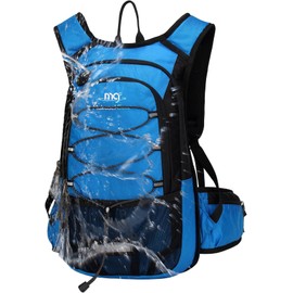 Mubasel Gear Insulated Hydration Backpack Pack with 2L BPA Free Bladder - Keeps Liquid Cool up to 4 Hours – for Running, Hiking, Cycling, Camping (Blue)