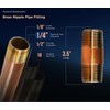 Supply Giant NPBR1435 3-1/2 inch Long Brass Nipple Pipe Fitting