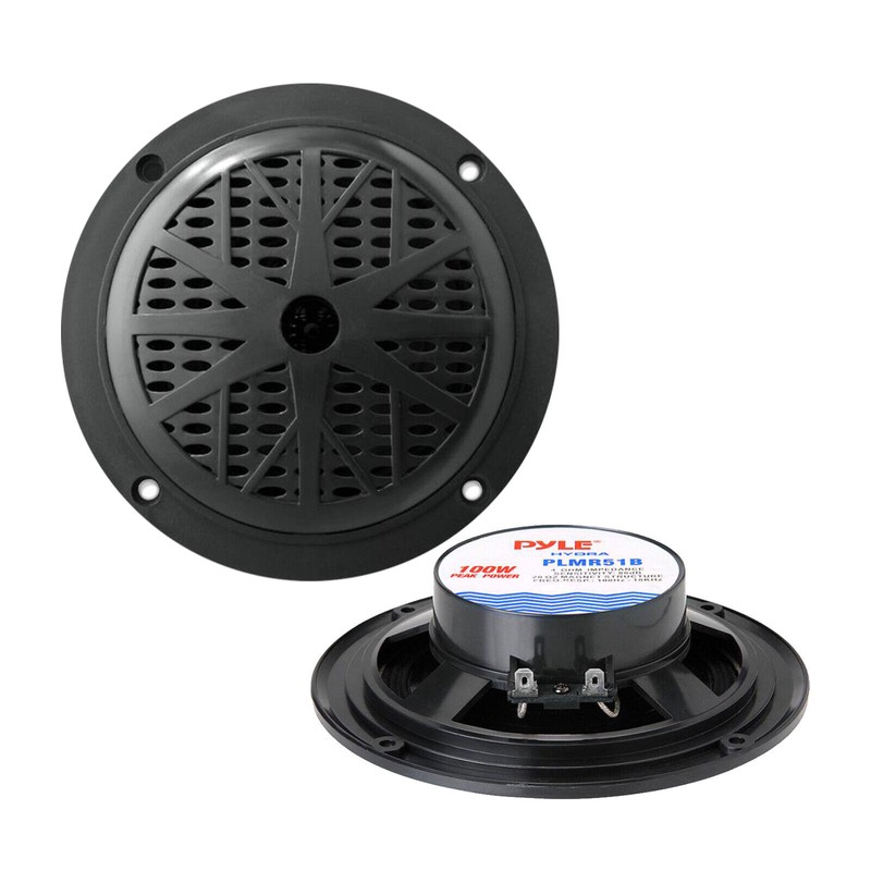 Jensen Pyle Bluetooth Marine Receiver, 2x 5.25'' 100W Black Speakers,